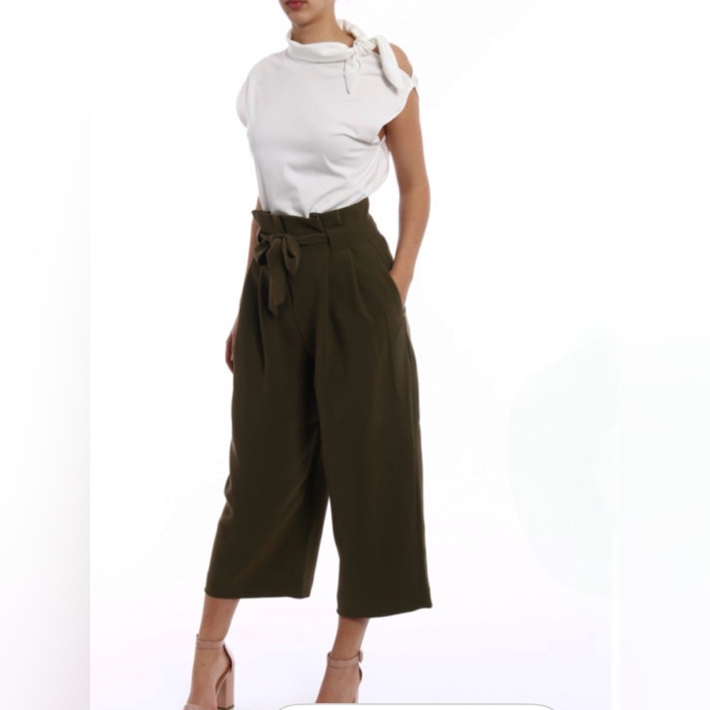NWT MM6 Maison Margiela Asymmetric Tie-Neck Top